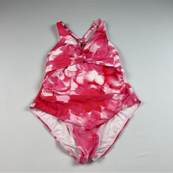 Calvin Klein Standard V-neck Twist Front Tummy Control - Picture 1 of 9